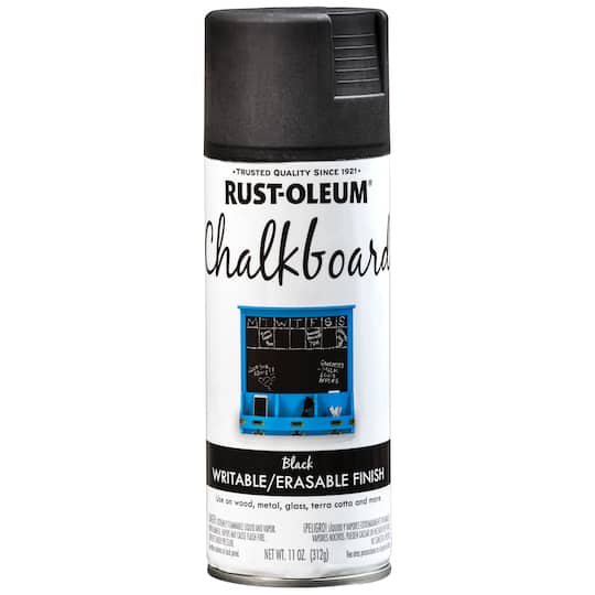 Rust-Oleum; Rust-Oleum® Flat Black Chalkboard Spray Paint; Category:Spray Sealers & Finishes; Image:1